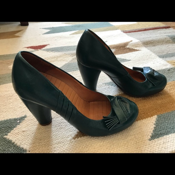 Chie Mihara Shoes - COPY - Chie Mihara Teal Pumps